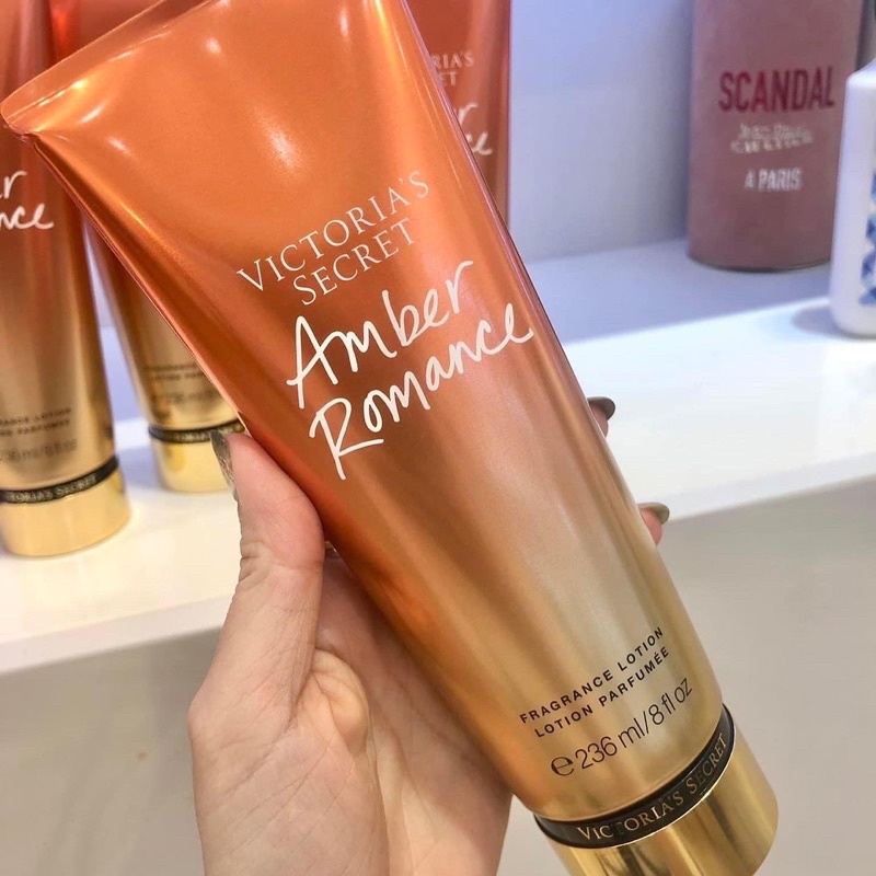 Victoria Secret Amber Romance Body Mist và Dưỡng Thể Body Lotion