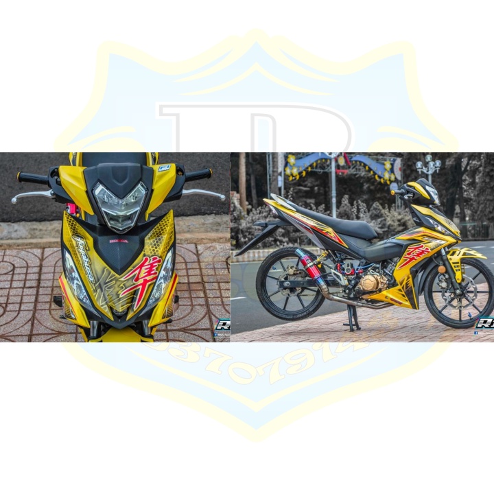 ( Quí khách vui lòng mang ra tiệm cho thợ dán ) Tem winner hayabusa vàng