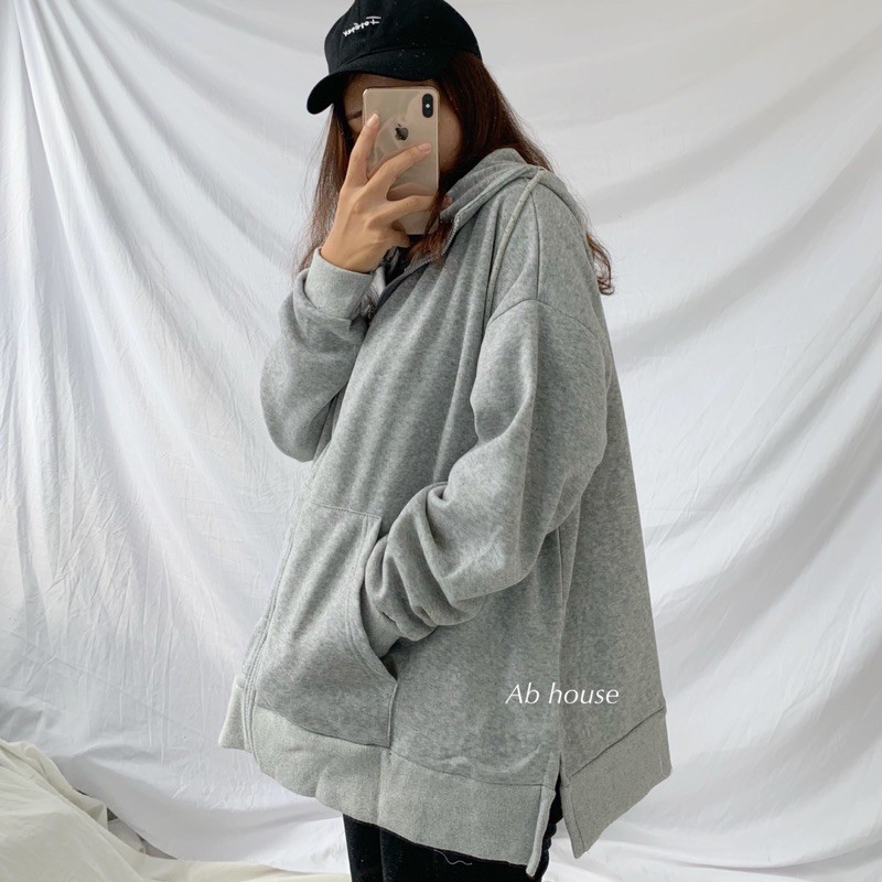 Áo khoác basic Zip trơn Unisex