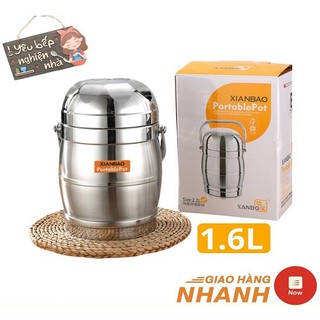CÀ MÈN GIỮ NHIỆT 1.6L INOX 304 XIANBAO CHÍNH HÃNG