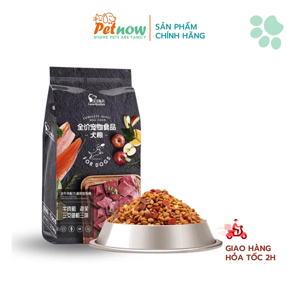 Chiết 1KG thức ăn hạt Captain Cá hồi & phô mai cho chó