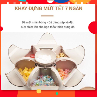 Khay Đựng Khay Mứt Tết Xoay Hình Cánh Hoa Sen sang trọng