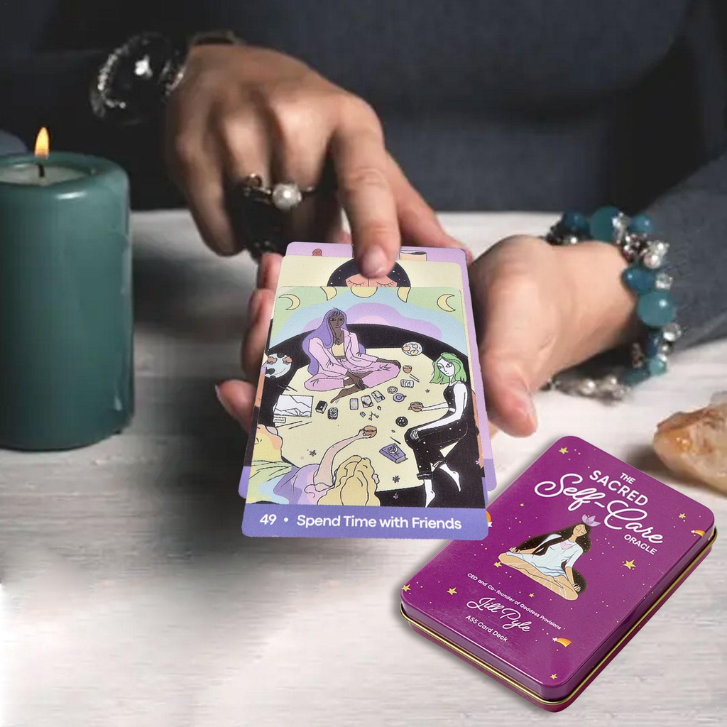 Bộ Bài Oracle 44 Lá Kim Loại Tự Chăm Sóc