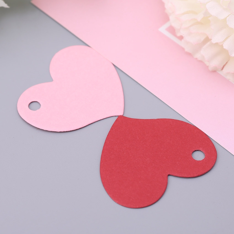 Set 50 thẻ giấy hình trái tim để trang trí đám cưới DIY