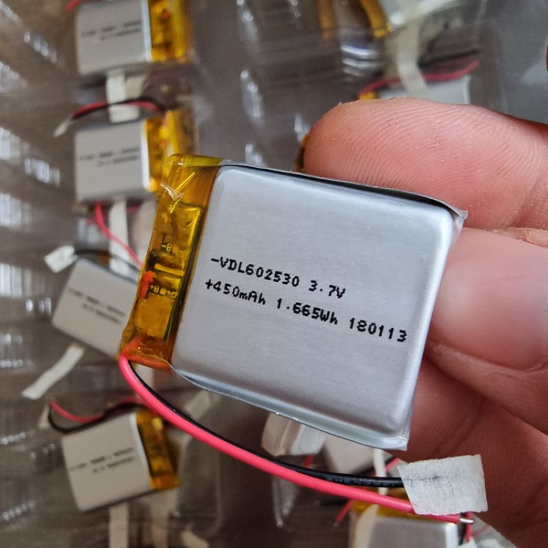 Pin polymer 602530 3.7V 450mAh có mạch bảo vệ 6 × 25 × 30mm