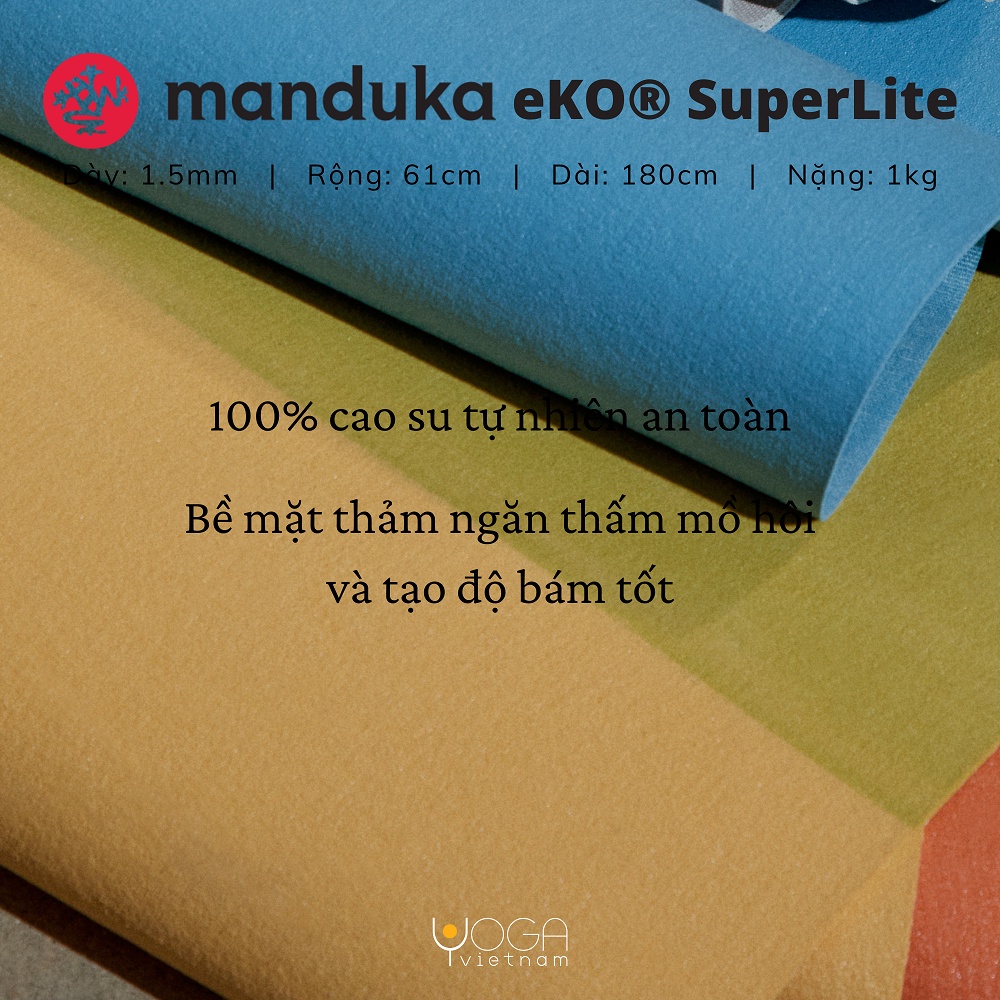 Thảm tập yoga du lịch MANDUKA EKO® SUPERLITE 1.5mm