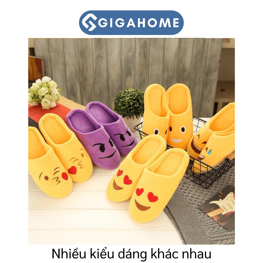 Dép Bông Bít Mũi Đi Trong Nhà, Văn Phòng GIGAHOME Biểu Tượng Cảm Xúc Đáng Yêu 7662