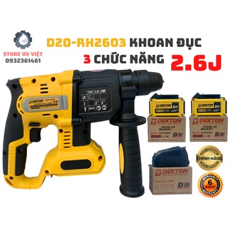 Máy Khoan Đục Bê Tông Dekton D20-RH2603 Chân Pin CHÂN PIN DEWALT GIÁ TỐT