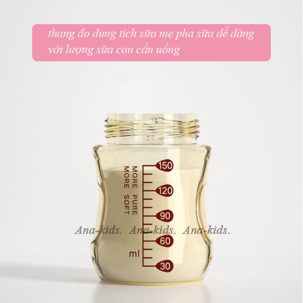  Bình Sữa,Bình Sữa Sơ Sinh Chống Đầy Hơi Dung Tích 180ml Chất Liệu PPSU Cao Cấp