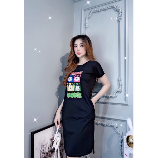 Đầm THUN THÁI có túi -xẻ tà (bao chất đẹp) | BigBuy360 - bigbuy360.vn