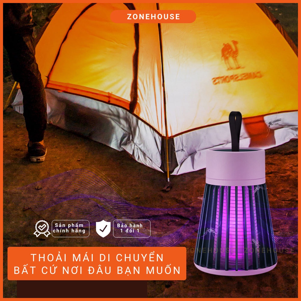 Đèn bắt muỗi thông minh Electric S thế hệ mới nhất - Đèn bắt muỗi di động+kèm dây sạc, máy bắt muỗi thông minh ZONESHOP