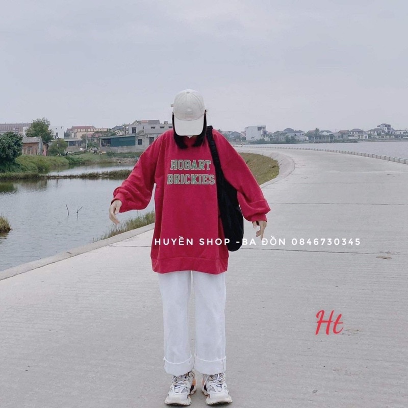 Áo swearter HOBA chữ xanh H2A