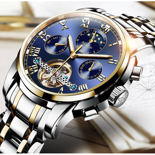 ĐỒNG HỒ CƠ NAM AUTOMATIC AESOP 2020 CAO CẤP FULL BOX ( TẶNG KÈM PHỤ KIỆN THÂU DÂY VÀ DÂY DA ) ĐỒNG HỒ CƠ CAO CẤP