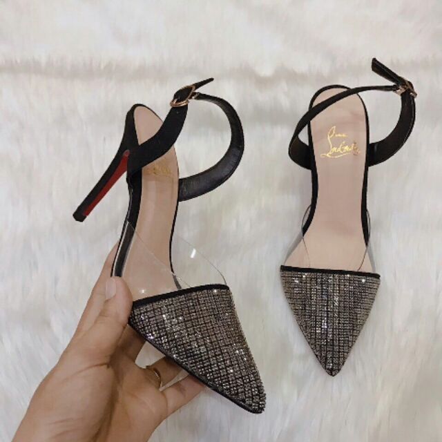 Sandal quai trong mũi nhũ