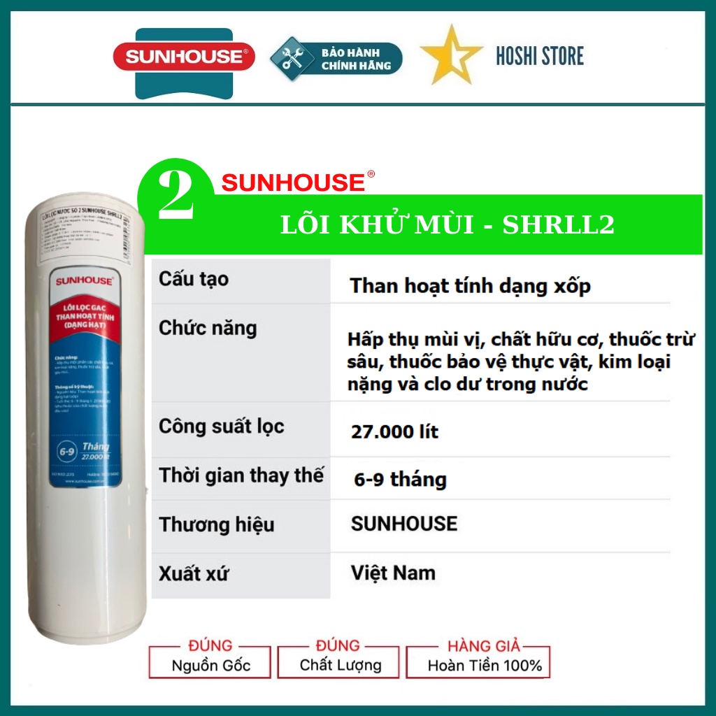 [MẪU MỚI NHẤT ] COMBO LÕI LỌC NƯỚC. LÕI LỌC NƯỚC SỐ 1,2,3. LÕI LỌC THÔ CHÍNH HÃNG SUNHOUSE