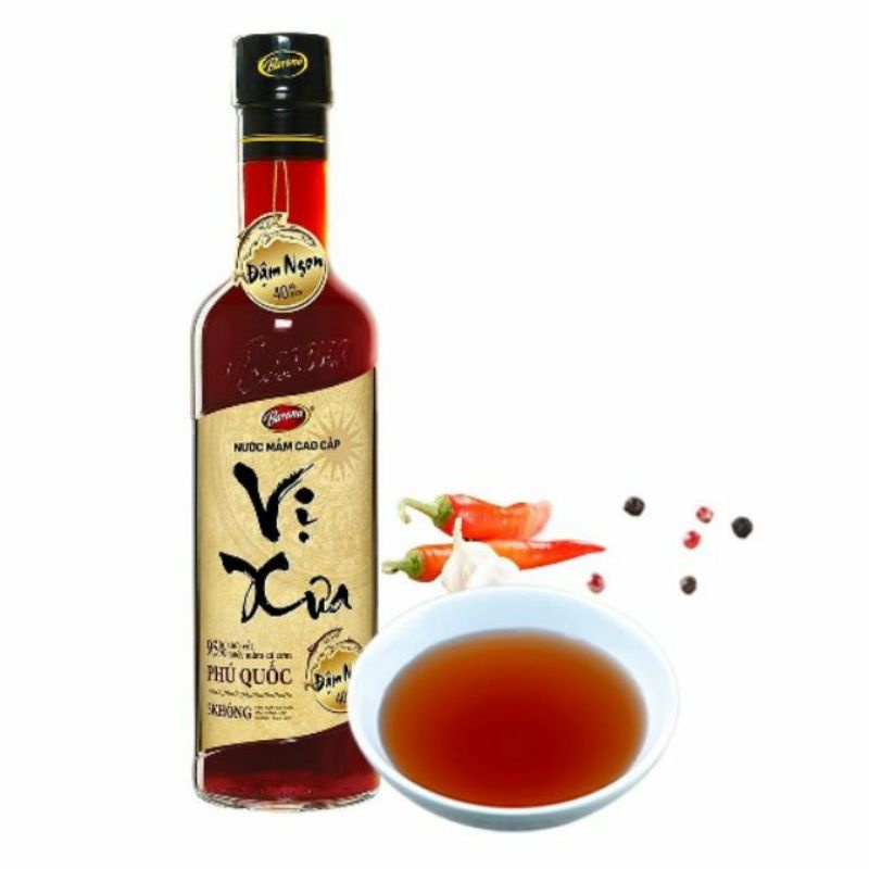 nước mắm vị xưa 40 độ đạm chai 500ml