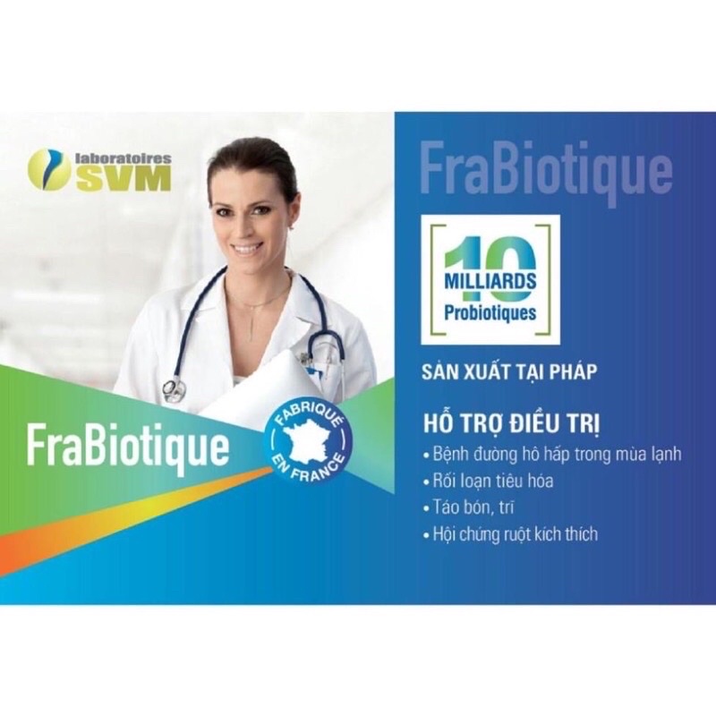 Men vi sinh FraBiotique - Giảm rối loạn tiêu hóa,giúp cân bằng vi sinh đường ruột