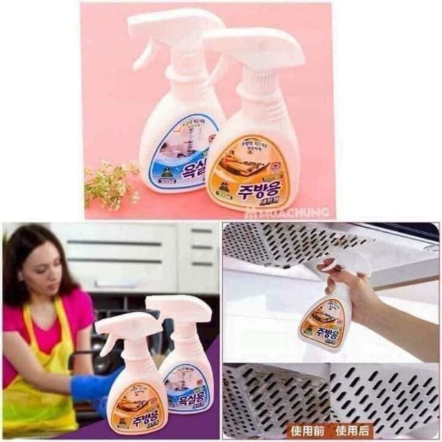 Chai xịt tẩy rửa đa năng Hàn Quốc 300ml,