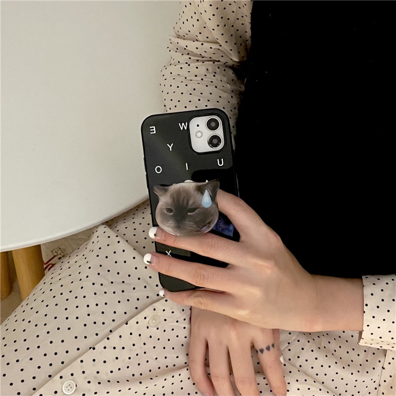 Ốp Điện Thoại Mềm Có Giá Đỡ In Chữ Cho IPhone 14 13 12 11 Pro Promax 12Pro 12ProMax 11ProMax X XS XR XSmax 7Plus 8Plus