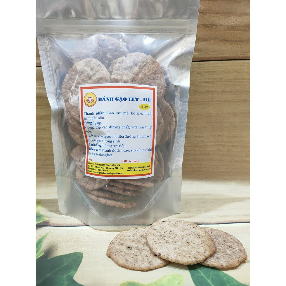 BÁNH ĂN KIÊNG GẠO LỨT MÈ 150gr