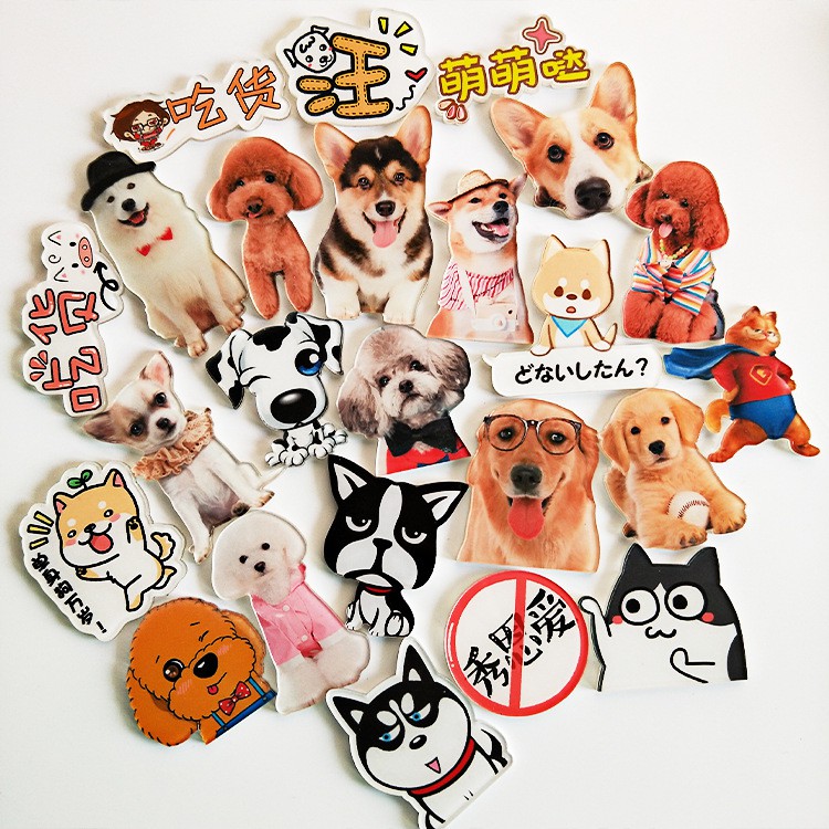 Nam Châm Trang Trí Tủ Lạnh Hình Chó 3D Thông Minh - Nam Châm Hoạt Hình Dán Giấy Dễ Thương