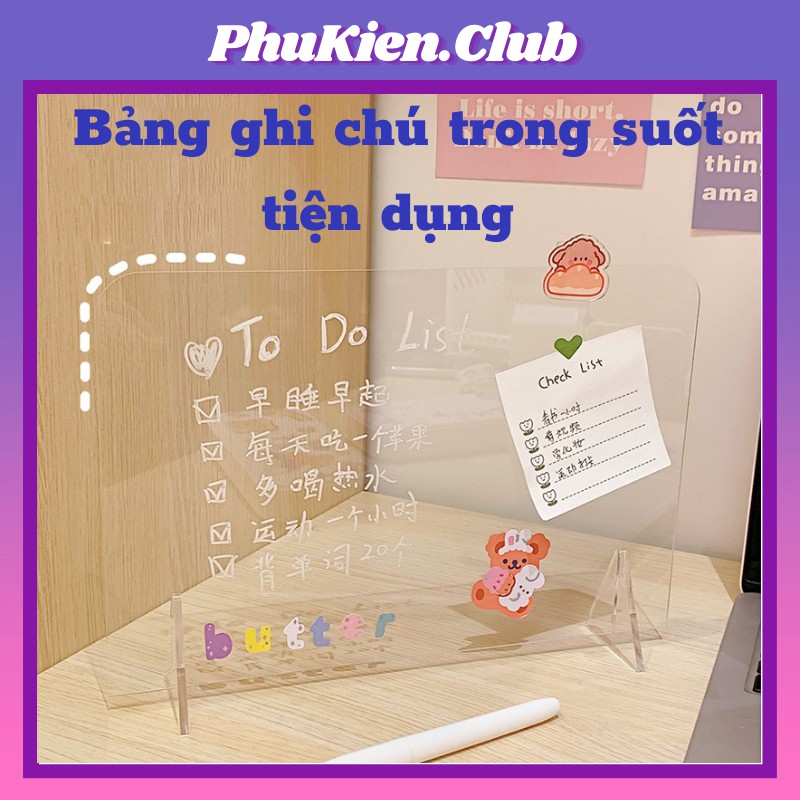 Bảng ghi chú trong suốt tiện dụng và cá tính