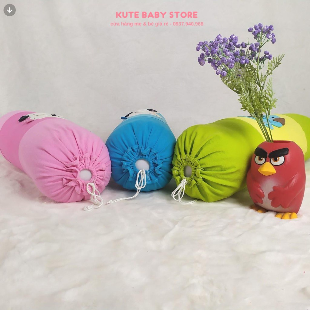 Gối ôm cho bé kim home vải cara 60x25cm