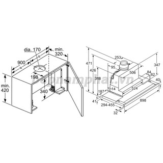 Máy hút khói khử mùi Bosch DFS097J50B