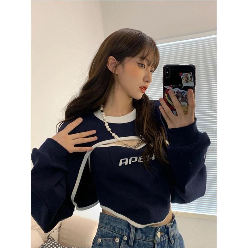 Bộ Đồ Hai Mảnh Áo Sweater Phong Cách Đường Phố Mỹ Mùa Thu Cao Cấp Phong Cách Thời Trang Mới 2022