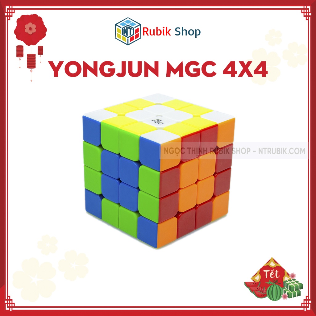 [Siêu Phẩm] Rubik 4x4x4 YongJun MGC 4x4 Stickerless (có Nam châm)