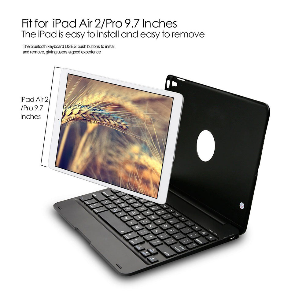 Bao Da Siêu Mỏng Kèm Bàn Phím Không Dây Cho Ipad Pro 9.7 Inch