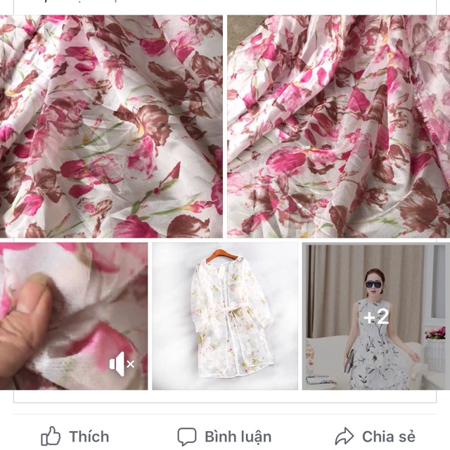 Combo vải thô vải voan kính