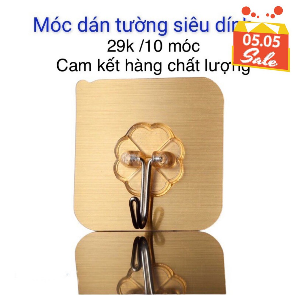 BỘ 10 MÓC DÁN TƯỜNG  MÀU ĐỒNG SIÊU CHỊU LỰC CAO CẤP