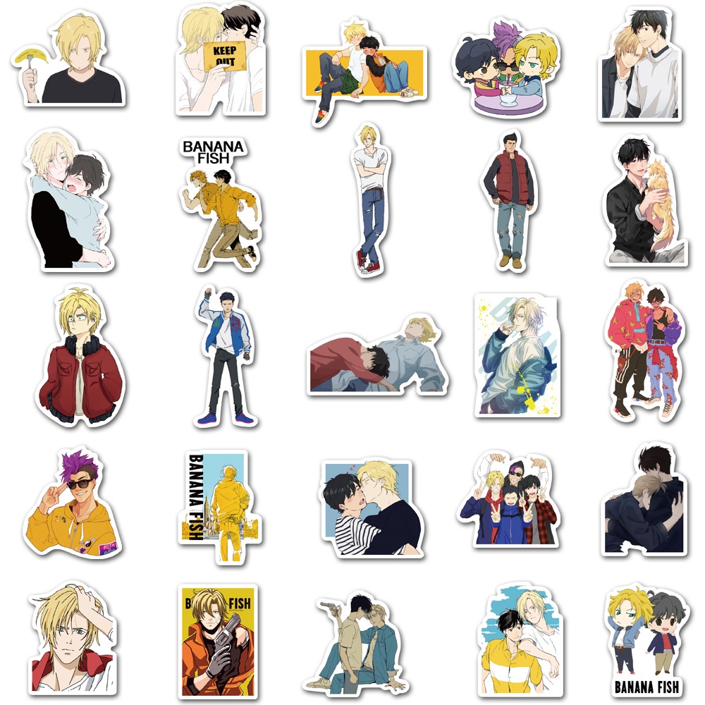❉ BANANA FISH - Series 01 Anime Stickers ❉ 50Pcs/Set Waterproof DIY Fashion Decals Doodle Stickers