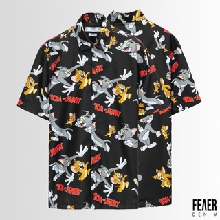 Áo sơ mi nam FEAER DENIM chất thoáng khí nhẹ thoải mái vải lụa TOM JERRY