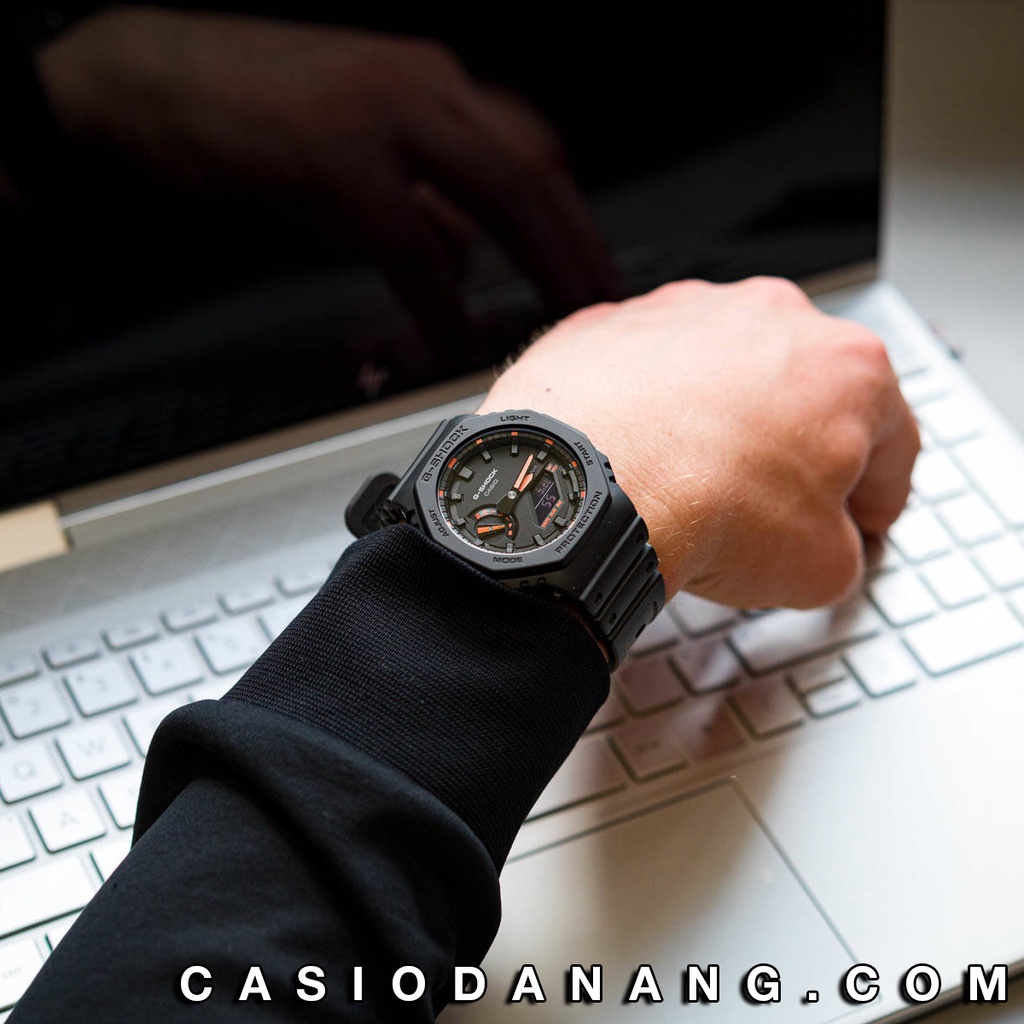 Đồng hồ nam dây nhựa Casio G-Shock chính hãng GA-2100-1A4DR (45mm) - bảo hành 5 năm