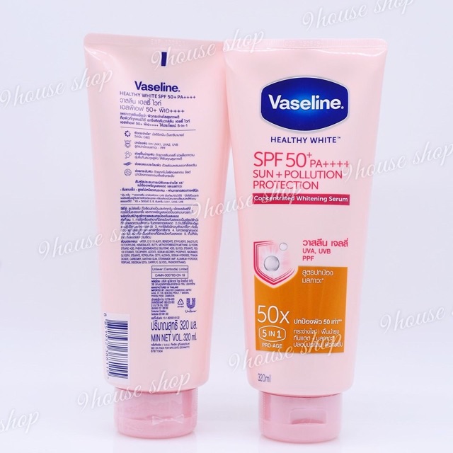 Kem dưỡng thể VASELINE 50X giúp bảo vệ làn da sáng da và chống nắng hiệu quả hàng Thái Lan 320ml