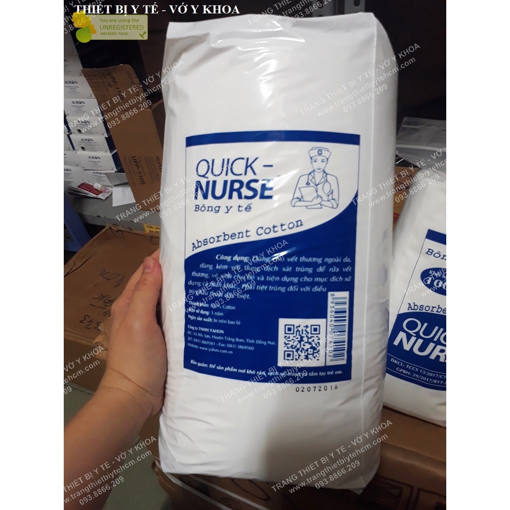 Bông gòn y tế QUICK NURSE 500g - 1kg