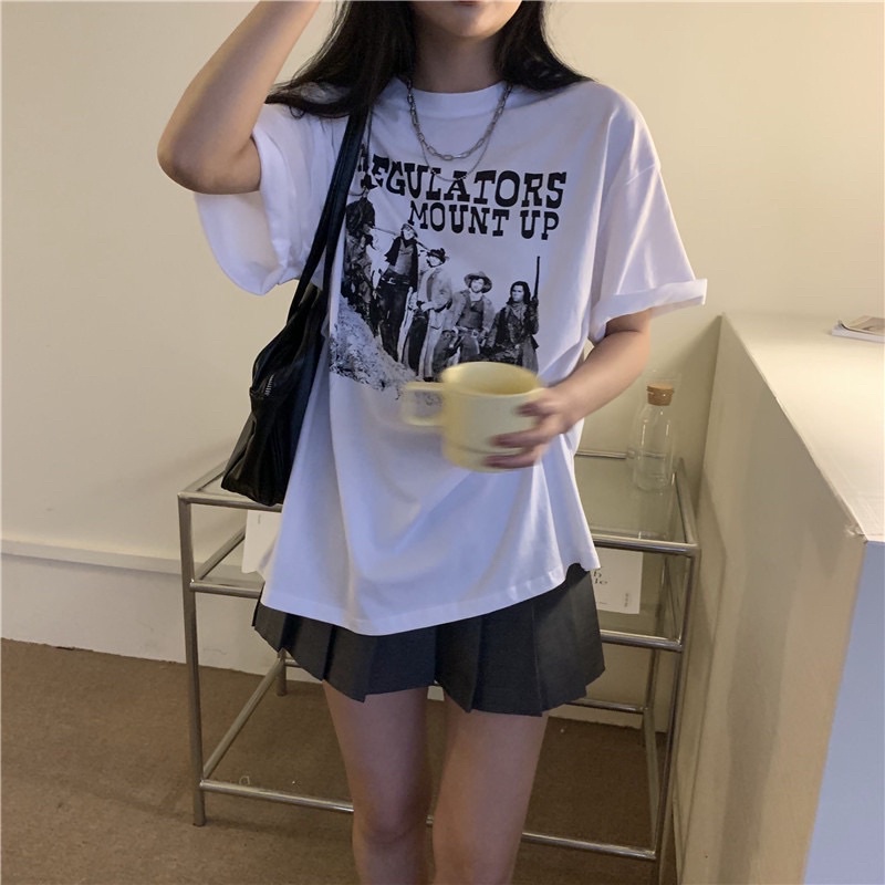 Áo thun tay lỡ nam nữ, áo phông form rộng chất cotton in hình TORS