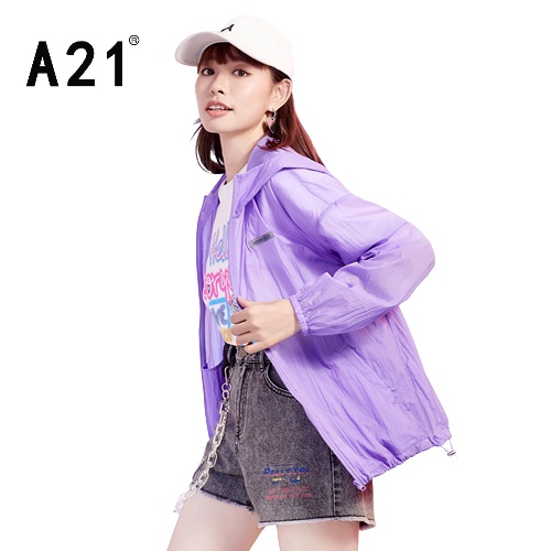 Áo khoác mỏng A21 có mũ trùm đầu mùa thu cho nữ