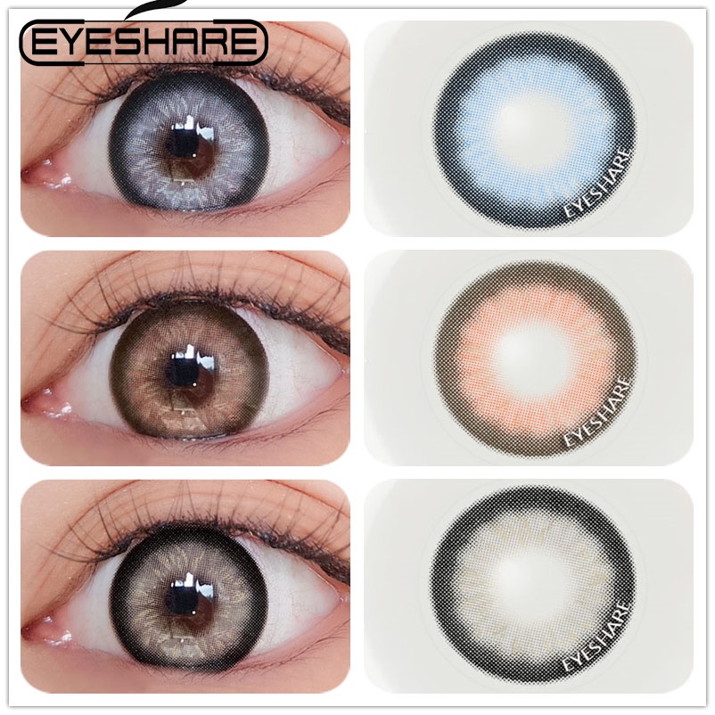 EYESHARE [Hàng mới về] Set 2 kính áp tròng mềm mại màu sắc tự nhiên