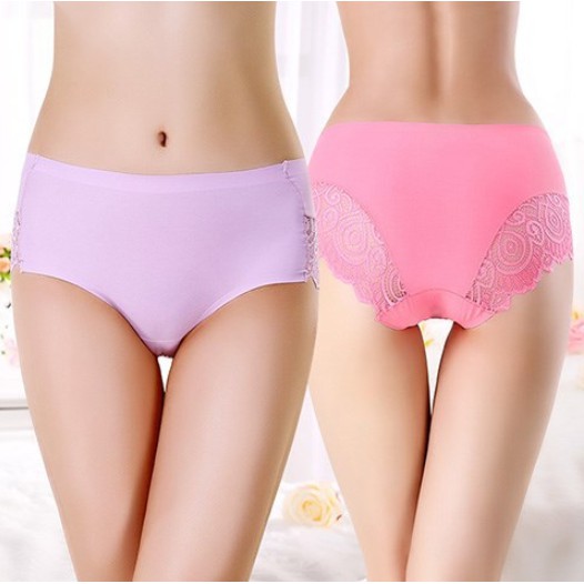 HỘP 4 QUẦN LÓT NỮ SU ĐÚC PHỐI REN CAO CẤP MU.JI-HOT