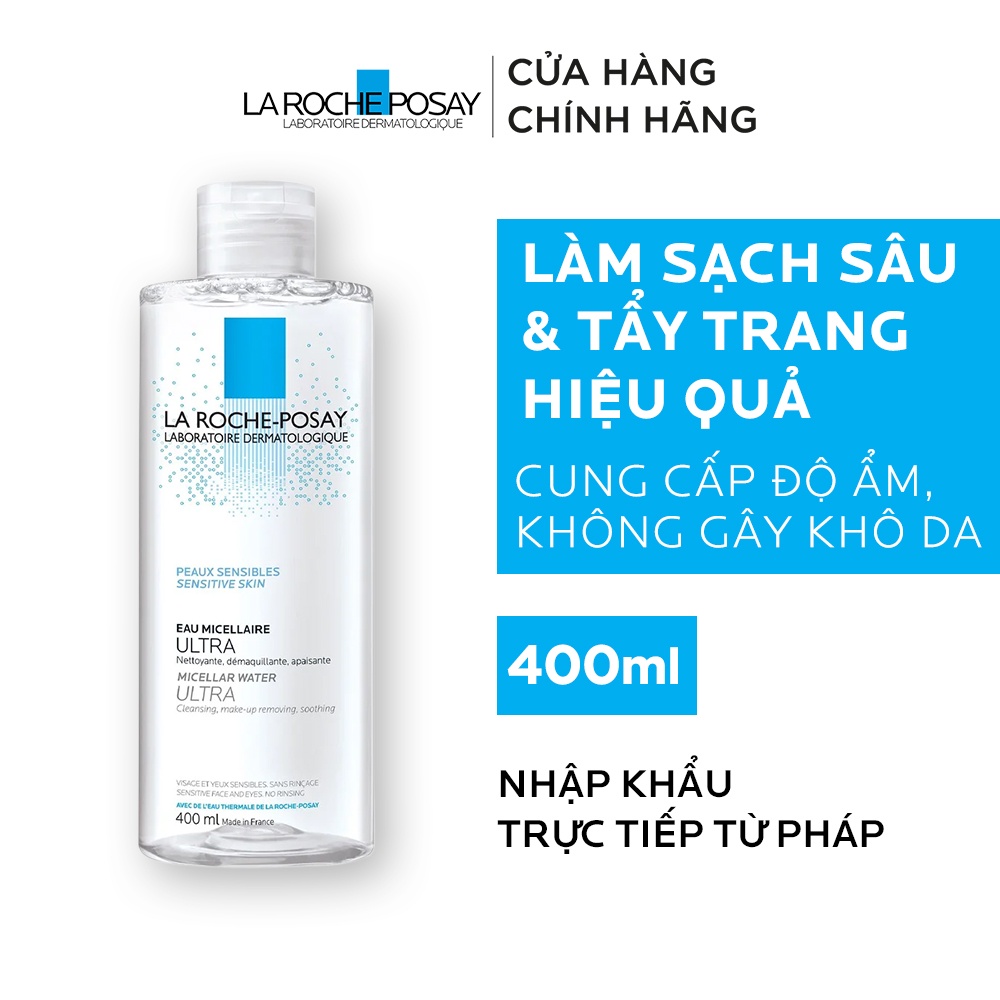 Nước làm sạch sâu và tẩy trang cho da nhạy cảm Micellar Water Ultra Sensitive 400ml