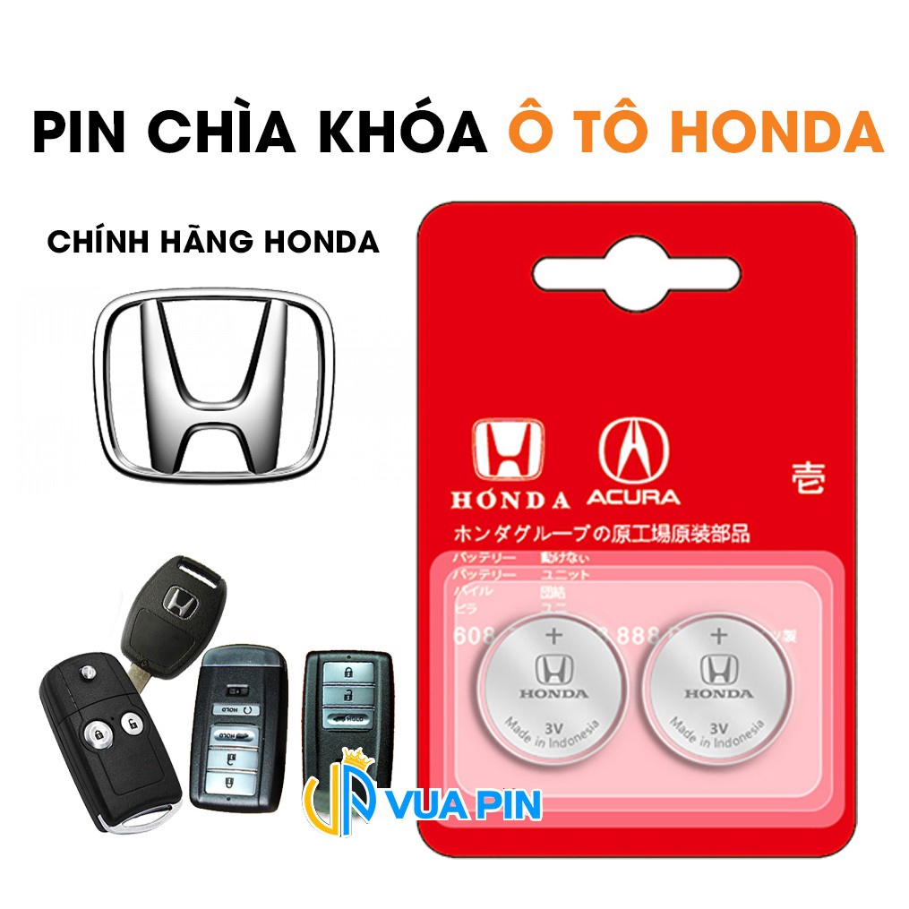 Pin chìa khóa ô tô Honda City, CRV, Civic, Accord chính hãng Honda sản xuất tại Indonesia 3V