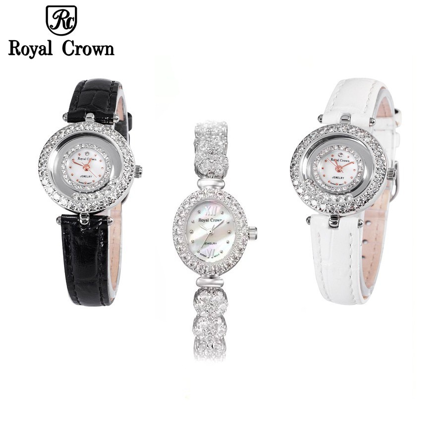 [Mã FARSBR243 giảm 15% đơn 249K] Bộ sưu tập 02 Đồng Hồ Nữ Chính Hãng Royal Crown 1516J kèm 5308ST các màu