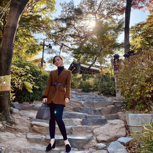 Áo khoác vest blazer thiết kế màu gạch