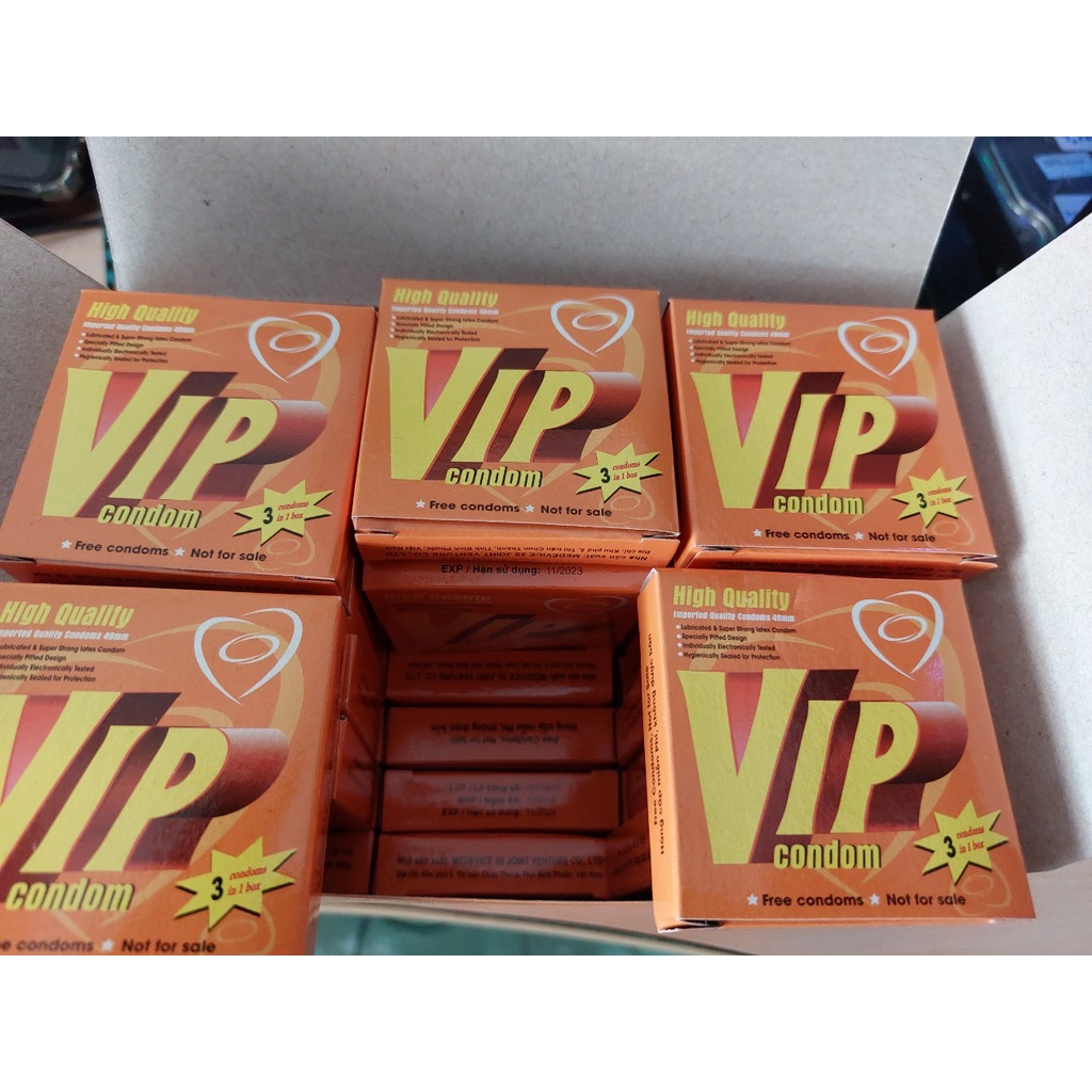 [ Giá Sỉ ] Hộp 144 cái Bao cao su Vip Size nhỏ ôm sát