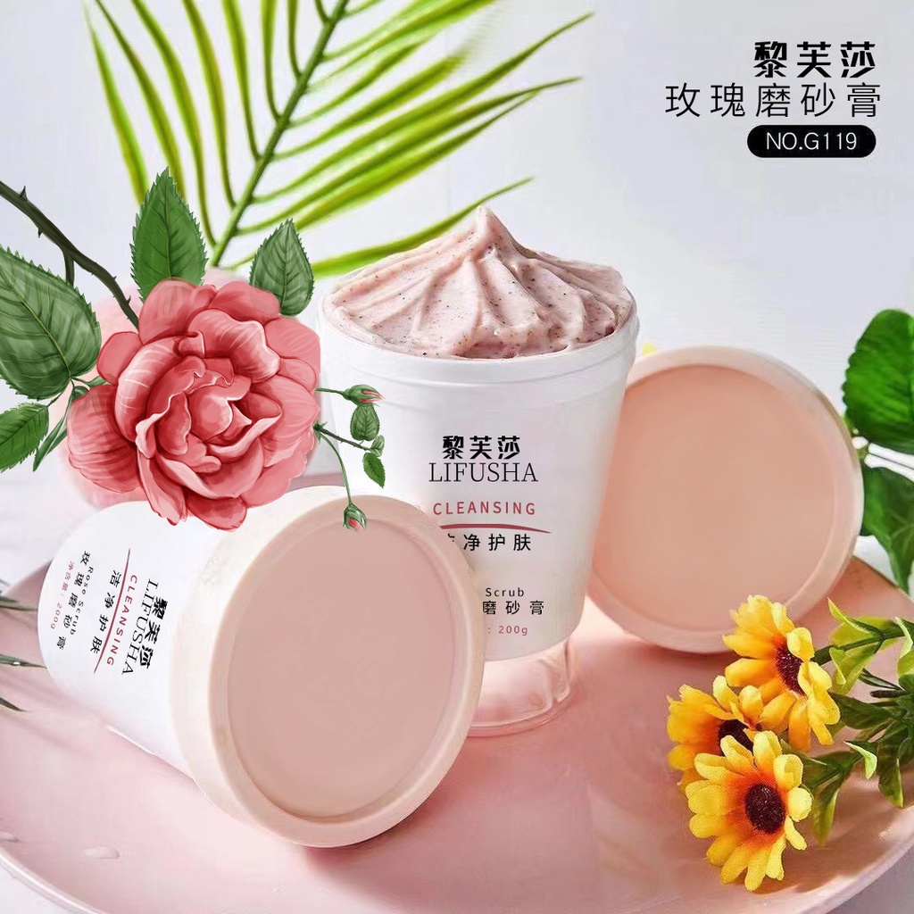 Kem Tẩy Tế Bào Chết Toàn Thân Chiết Xuất Hoa Hồng LIFUSHA - Nội Địa Trung