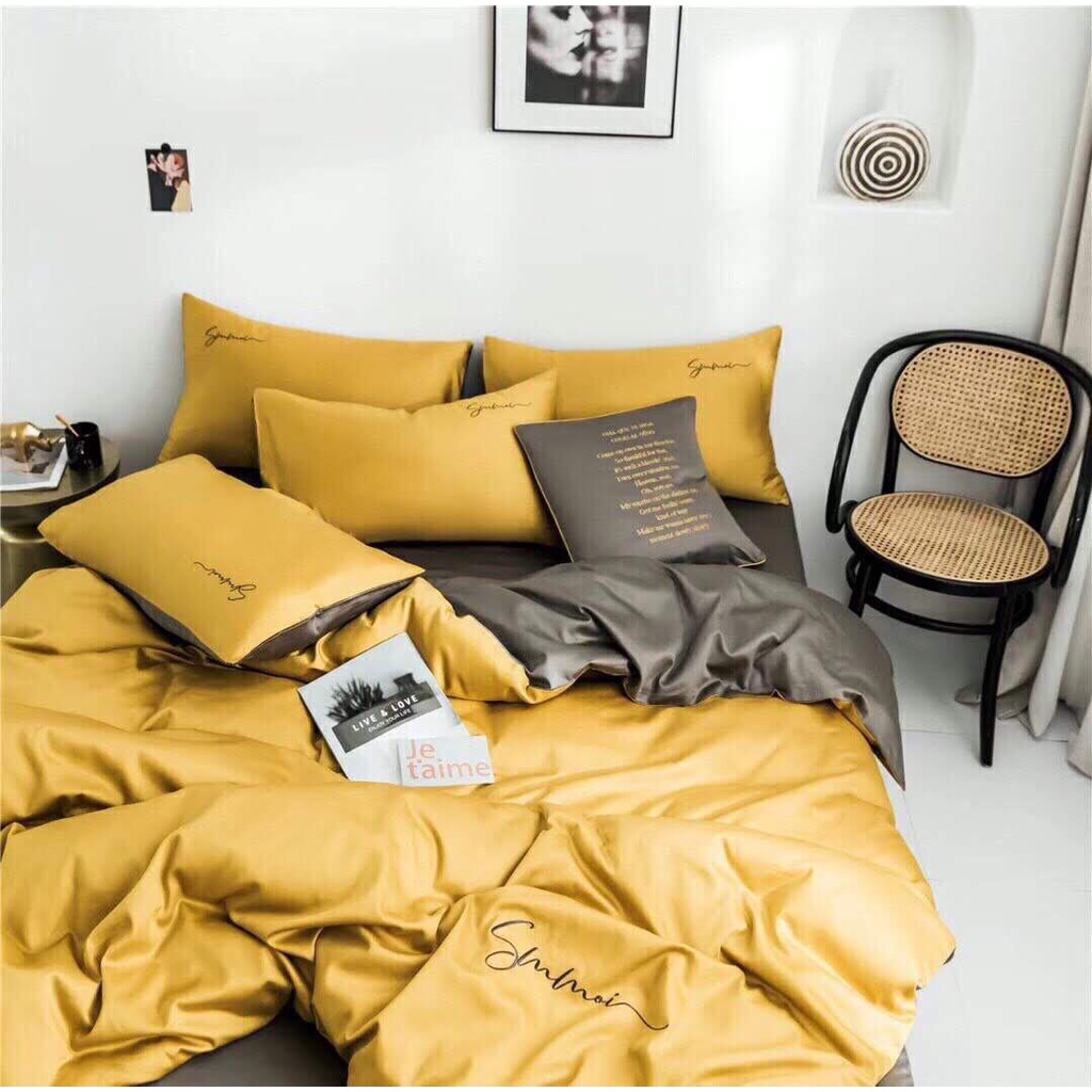 Bộ chăn ga gối Lụa Cotton Tencel 40S VIE Home - Chăn ga gối nhập khẩu cao cấp