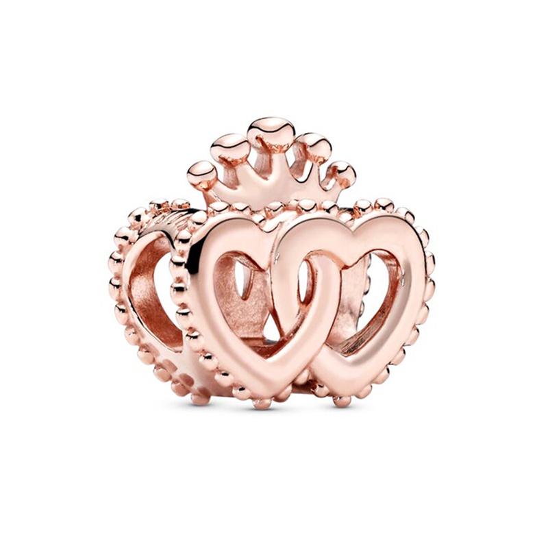 Hạt Charm Hình Hoa / Vương Miện / Trái Tim Màu Vàng Hồng Chất Lượng Cao Thời Trang Cho Nam Và Nữ DIY